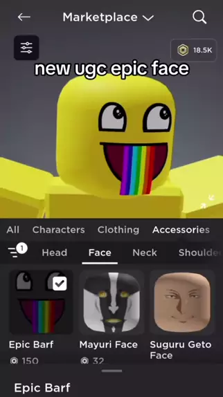 Basic Epic Face - Roblox