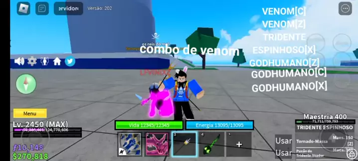 Blox Fruit Account Lv:2450Max, Fruit Venom, GodHuman