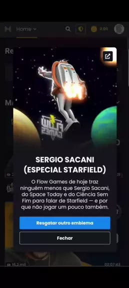 ESPECIAL STARFIELD COM SERGIO SACANI no #flowgames by Flow Games