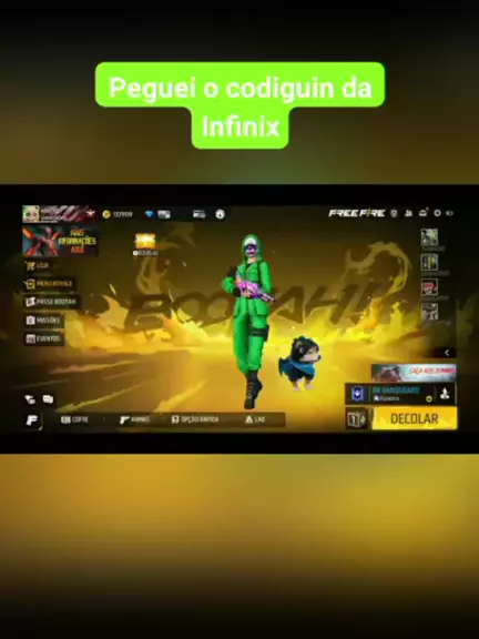 RESGATEI O NOVO CODIGUIN FF ! CODIGUIN INFINIX FREE FIRE, COMO