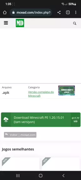 Download do minecraft pe 1.20.15.01 APK GRÁTIS