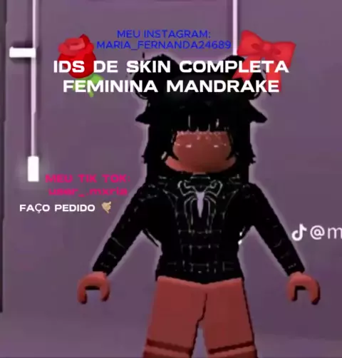 foto de skin do roblox mandrake feminina