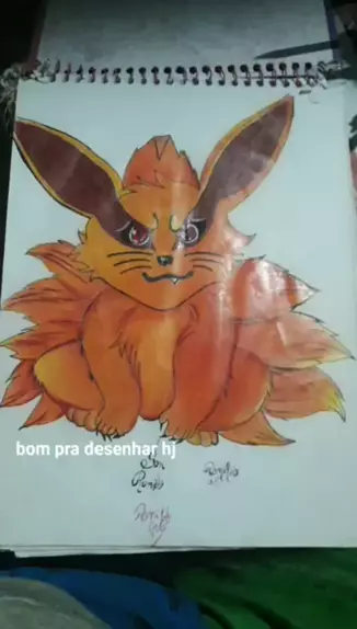 Naruto e Kurama 🦊 . Créditos: - Desenhar passo a passo