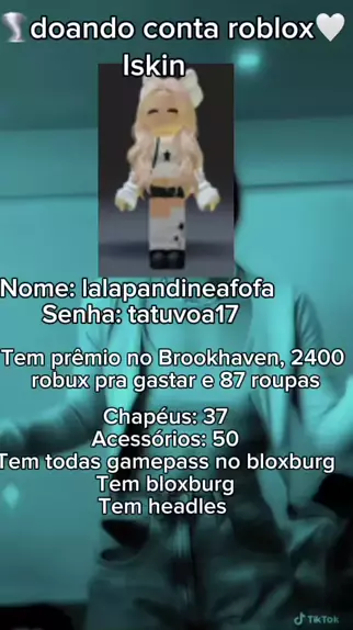 contas de roblox abandonadas com robux 2023