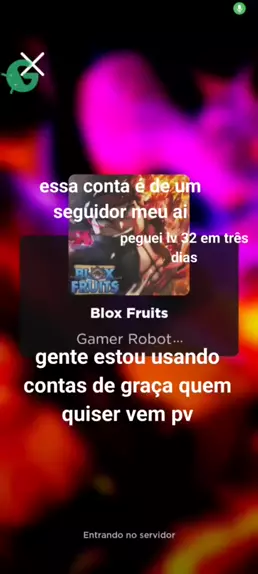 Contas de Blox Fruits Level Max Grátis 2023 atualizado