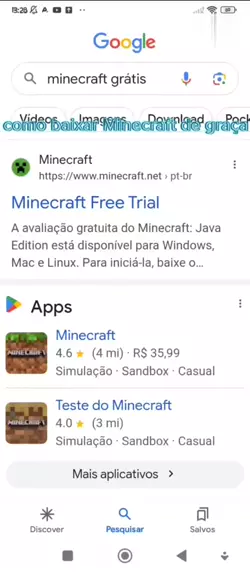 minecraft.net/pt pt/free trial