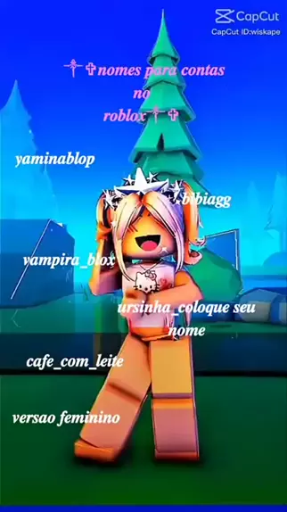 nomes fofos para roblox feminino