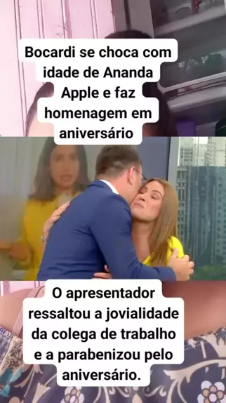 Bocardi se choca com idade de Ananda Apple e faz homenagem em