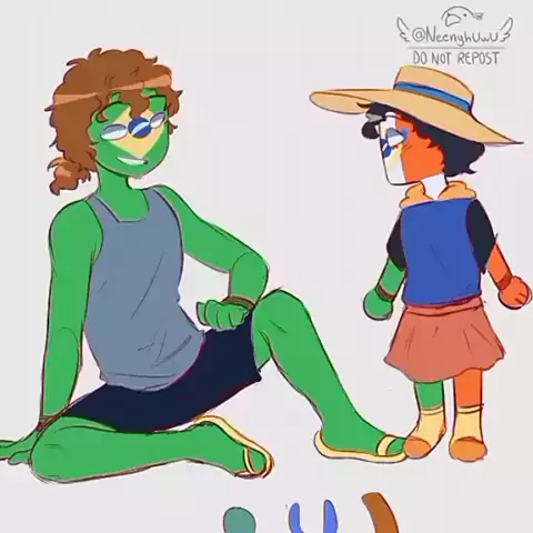 brasil x mexico countryhumans