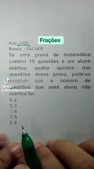 Frações em Concursos Públicos o profpipimatematica Dê