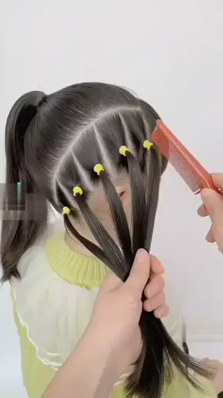 Penteado Infantil Fácil com Ligas em Zig Zag 💖