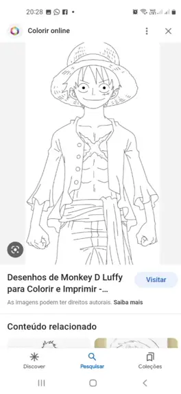 desenho do luffy para colorir