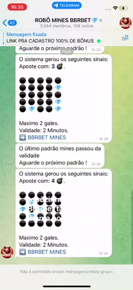 Robô Do Mines SSSGAME - Grupos Telegram