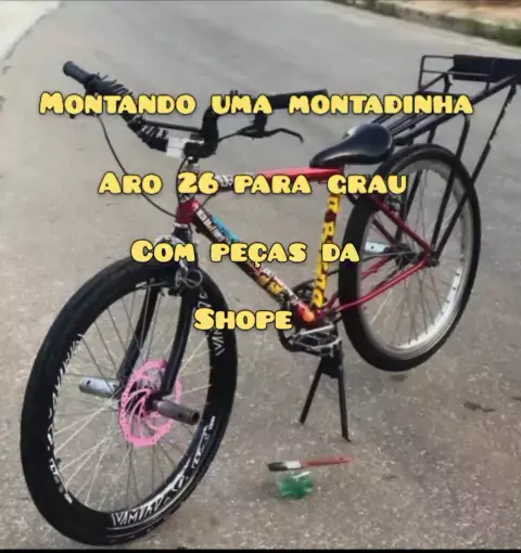 NOVO PROJETO NA BIKE ARO 26 MONTADINHA - FICOU CHAVE!!! 