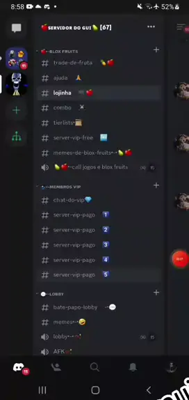 SERVIDOR DE BLOX FRUITS NO DISCORD ENTRE PARA SE DIVERTIR!!!