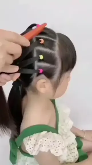 Penteado Infantil Coração com Ligas 💖