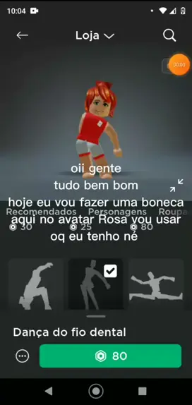 roupa para boneca do Roblox