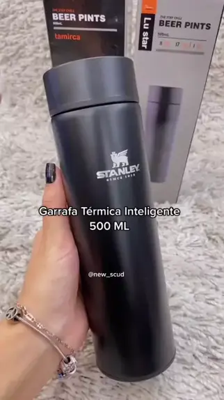 Garrafa Térmica Stanley com led AAA+ 500ml Rosa