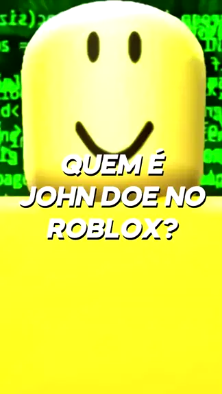 A HISTÓRIA do JOHN DOE - ROBLOX 