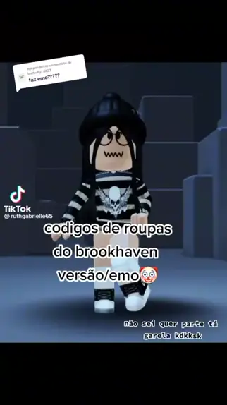 id códigos de roupas para usa no brookhavem versão emo #roblox