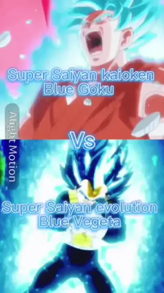 blue kaioken vs blue evolution