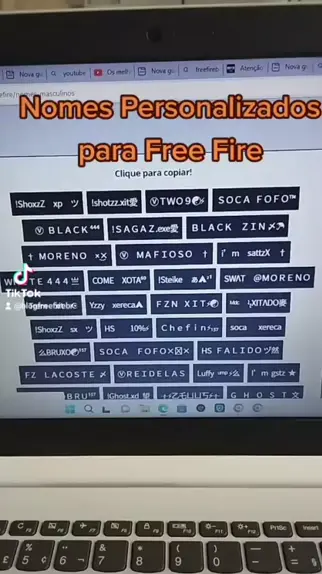 nomes para colocar no free fire masculino com simbolos