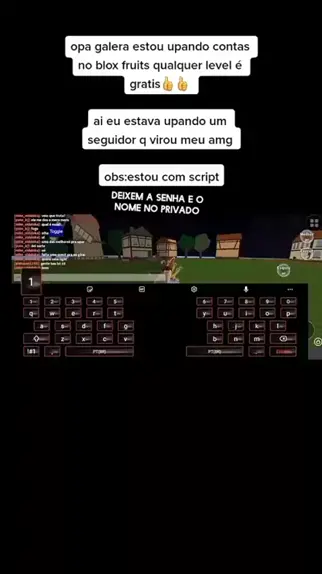 CONTA DE BLOX FRUITS GRÁTIS! NOME E SENHA NO VÍDEO! 