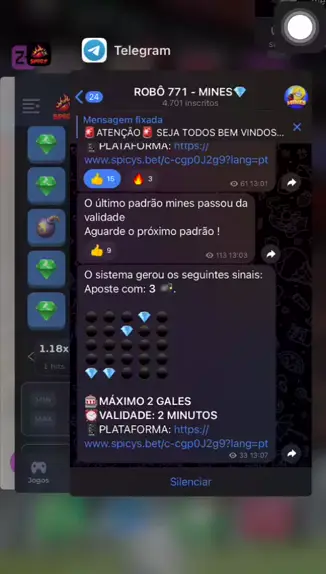 Robô Do Mines SSSGAME - Grupos Telegram