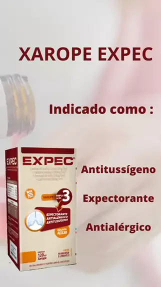 EXPEC 120 ML XAROPE - EXPECTORANTE - ANTIALÉRGICO - ANTITUSSÍGENO