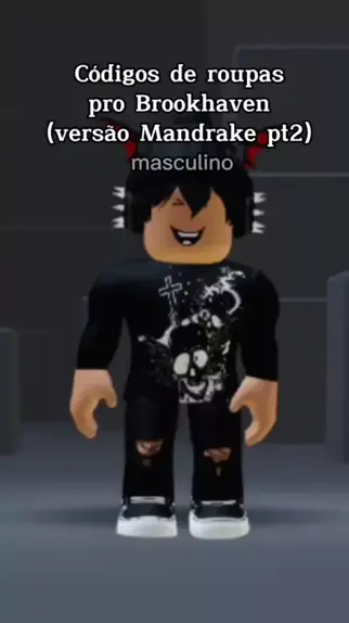 codigo de roupa mandrake no roblox