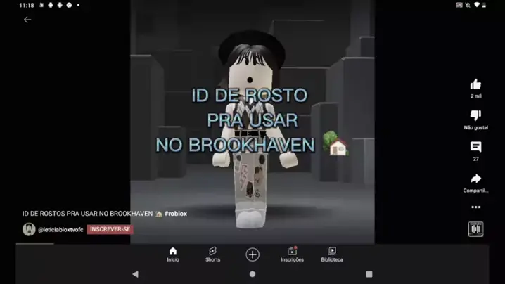 ID DE ROSTOS PRA USAR NO BROOKHAVEN 🏡 #roblox 