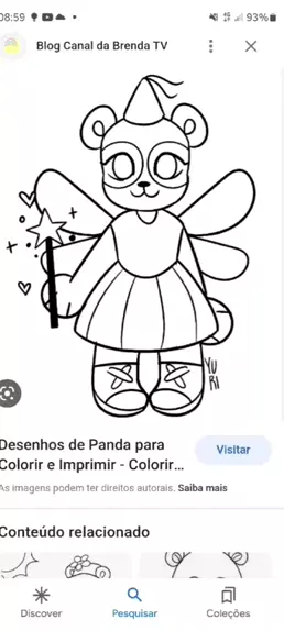 Desenhos colorir panda da luluca