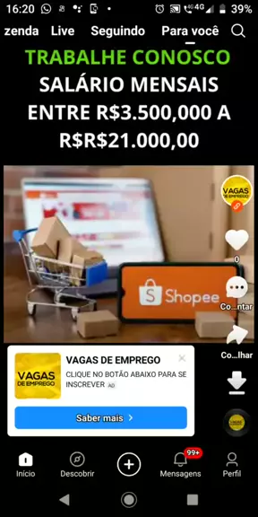 Shopee oferece mais de 200 vagas de emprego em todo o Brasil
