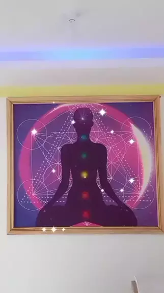 Poster c/ Moldura Símbolo Om O Som do Universo Chakra Yoga