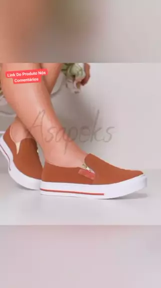 Tênis Sapatênis Sapatilha Feminino Casual Slip On Com Zíper Confortável  Envio Imediato