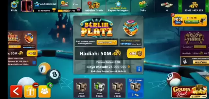 🎱 PSH4X 8 BALL POOL ATUALIZADO 🎱 MINICLP FALIU KKKKK 🎱 #TikTokPromo