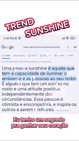 Significado de Sunshine - Pesquisa Google