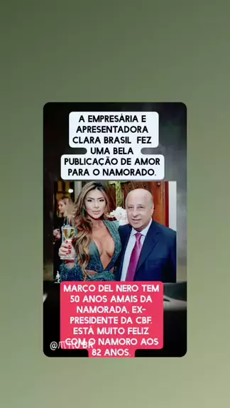 Clara Brasil posta foto rara com o namorado, ex-presidente da CBF: 'Meu  amor