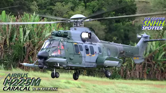 HELICÓPTERO H-36 CARACAL FAB-8522 em VOO PAIRADO / AIRBUS H225M 