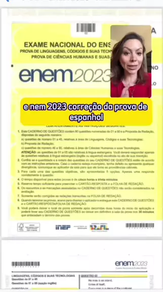 Gabarito extraoficial e analise da questao 2 de espanhol do enem 2023