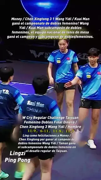 Dinero Chen Xingtong 3 1 Wang Yidi Kuai Man Gana El Campeonato De