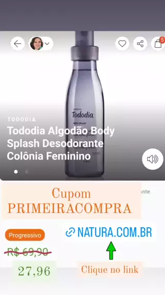 Tododia Algodão Body Splash Desodorante Colônia Feminino- 200 ml