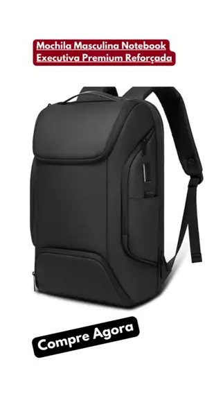 Mochila Masculina Notebook Executiva Premium Reforçada - Preto