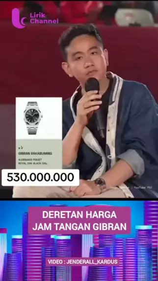 Deretan Harga Jam Tangan Gibran ‼️