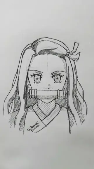 COMO DESENHAR a NEZUKO de DEMON SLAYER passo a passo 