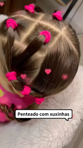 Pra quem não gosta de usar liguinha. Penteado com xuxinhas #penteado #