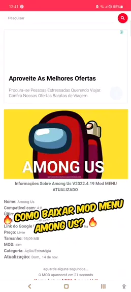 LIBERADO! APK do MODMENU disponível para Among Us no Android