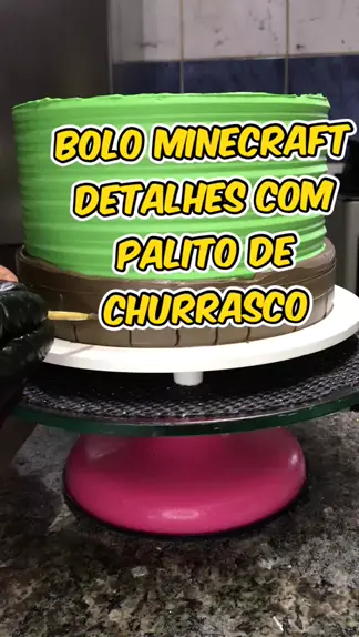 Bolo Personalizado do Minecraft de Chantilly