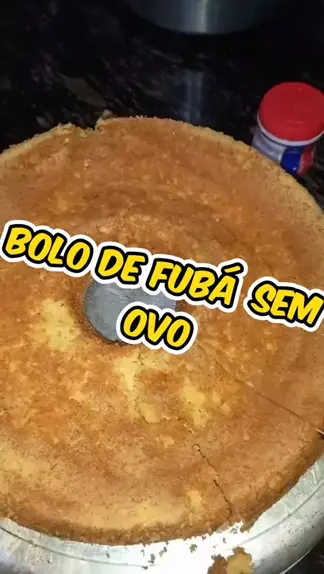 Bolo de fubá sem ovos - Fácil