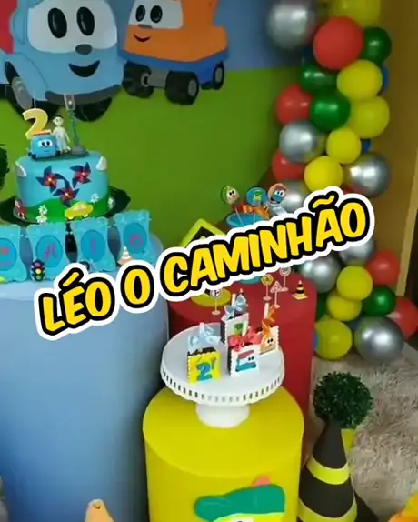 decoração Léo o caminhão #decoracaodefesta#leoocaminhao#festainfantil